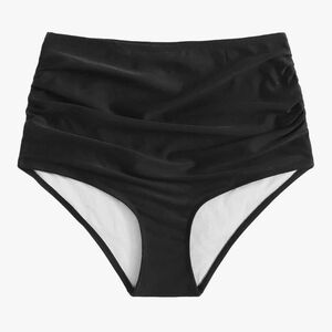 NWOT High Waisted, Ruched Tummy Control Bikini Bottom